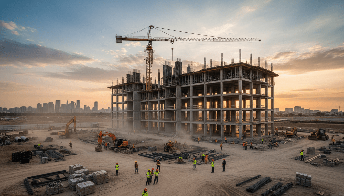 Active construction site in Texas